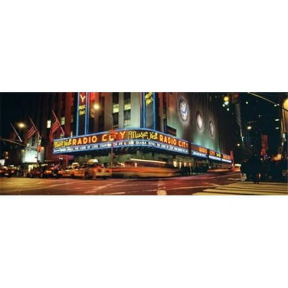 Panoramic Images PPI87683S Manhattan Radio City Music Hall Nyc New York City New York State USA Poster Print, 18 x 7
