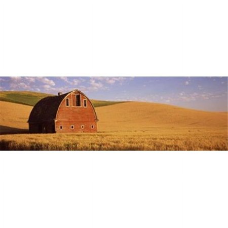 Panoramic Images Old barn in a wheat field Palouse Whitman County Washington State USA Poster Print by Panoramic Images - 36 x 12