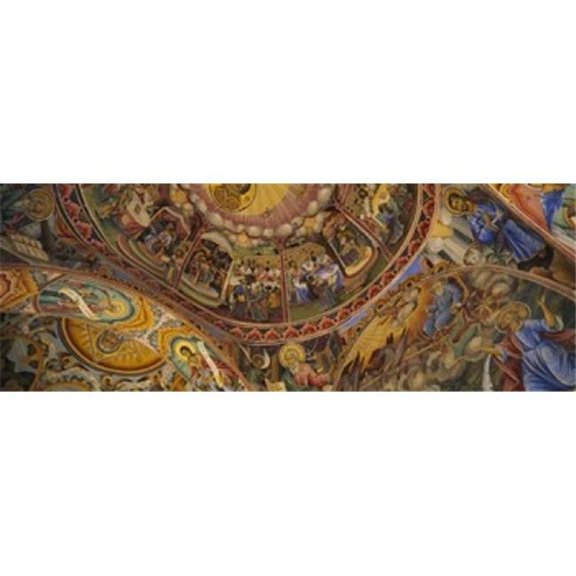 Panoramic Images PPI100262L Low angle view of fresco on the ceiling of a monastery Rila Monastery Bulgaria Poster Print by Panoramic Images - 36 x 12
