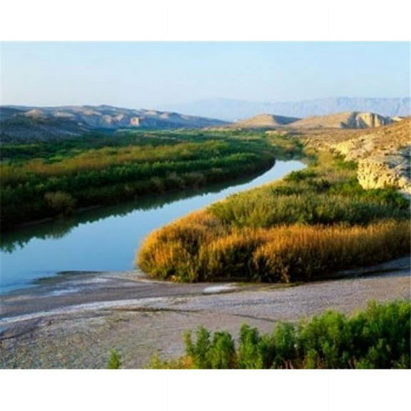Panoramic Images PPI102974 High Angle View of Rio Grande Flood Plain Big Bend National Park Texas USA Poster Print by Panoramic Images, 15 x 12