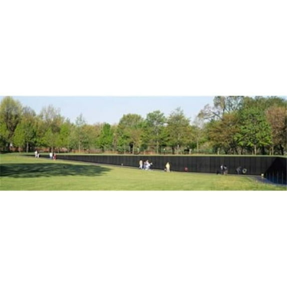 Panoramic Images PPI104110L Tourists standing in front of a monument Vietnam Veterans Memorial Washington DC USA Poster Print by Panoramic Images - 36 x 12