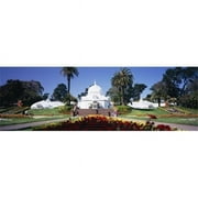Panoramic Images PPI106847L Tourists in a formal garden  Conservatory of Flowers  Golden Gate Park  San Francisco  California  USA Poster Print by Panoramic Images - 36 x 12