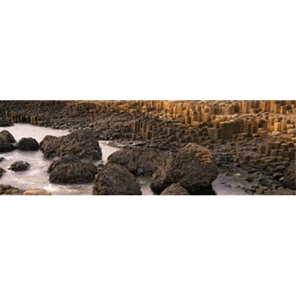 Panoramic Images PPI109941L Basalt columns of Giants Causeway Antrim Coast Northern Ireland. Poster Print by Panoramic Images - 36 x 12