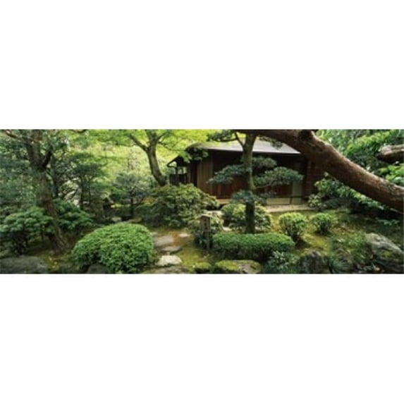 Panoramic Images PPI111324L Temple in a garden Yuzen-En Garden Chion-In Higashiyama Ward Kyoto Kyoto Prefecture Kinki Region Honshu Japan Poster Print by Panoramic Images - 36 x 12