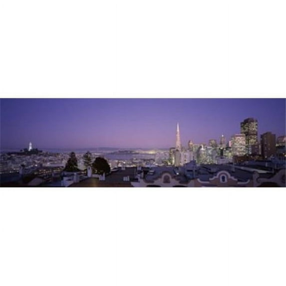 Panoramic Images PPI115850L High angle view of a cityscape from Nob Hill San Francisco California USA Poster Print by Panoramic Images - 36 x 12