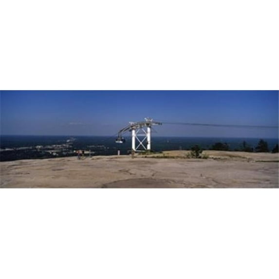 Panoramic Images PPI116756L Overhead cable car on a mountain Stone Mountain Atlanta Georgia USA Poster Print by Panoramic Images - 36 x 12