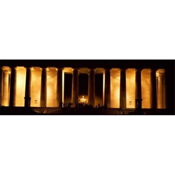 Panoramic Images PPI120323L Statue of Abraham Lincoln in a memorial Lincoln Memorial Washington DC USA Poster Print by Panoramic Images - 36 x 12