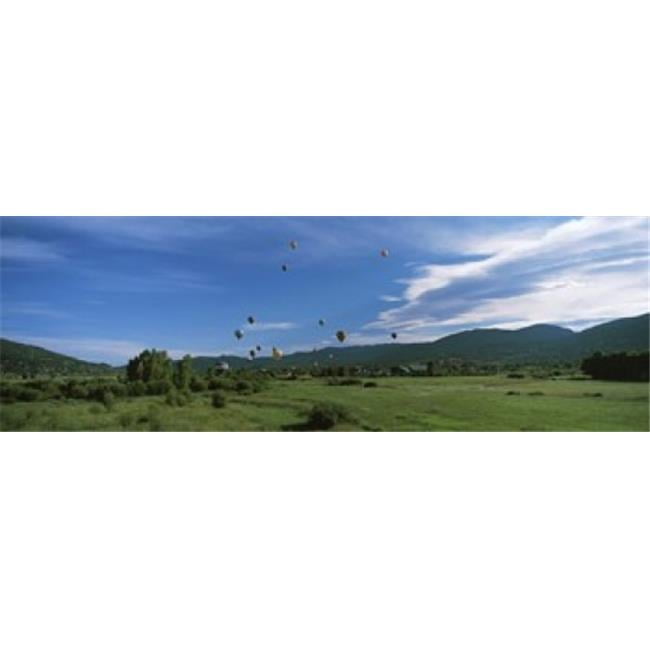 Panoramic Hot Air Balloons in Colorado Poster Print