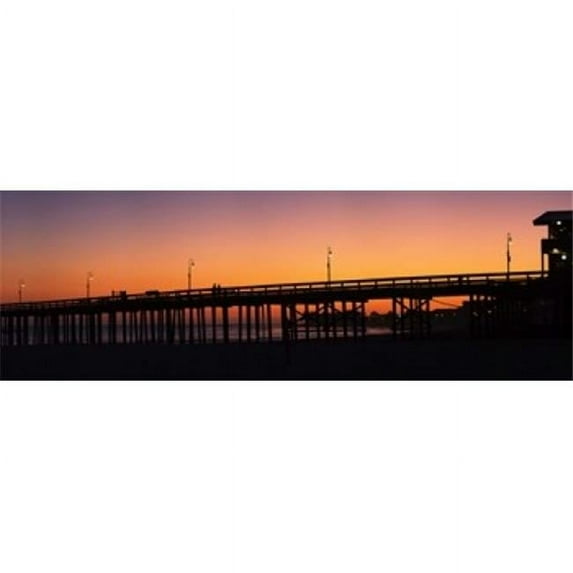 Panoramic Images PPI124525L Silhouette of a pier at sunset Ventura Ventura County California USA Poster Print by Panoramic Images - 36 x 12