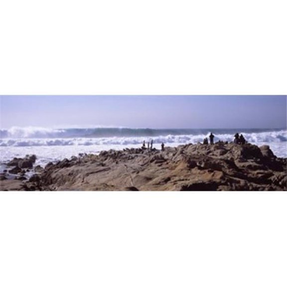 Panoramic Images PPI125162L Waves in the sea Carmel Monterey County California USA Poster Print by Panoramic Images - 36 x 12
