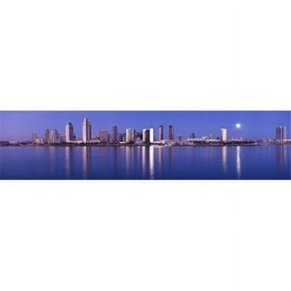 Panoramic Images PPI126203L Moonrise over a city San Diego California USA 2010 Poster Print by Panoramic Images - 36 x 12