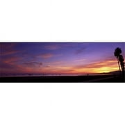 Panoramic Images PPI127687L Sunset over the ocean  Santa Barbara  California  USA Poster Print by Panoramic Images - 36 x 12