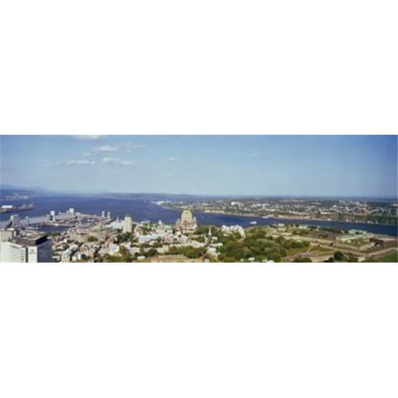 Panoramic Images PPI128112L High angle view of a cityscape Chateau Frontenac Hotel Quebec City Quebec Canada 2010 Poster Print by Panoramic Images - 36 x 12