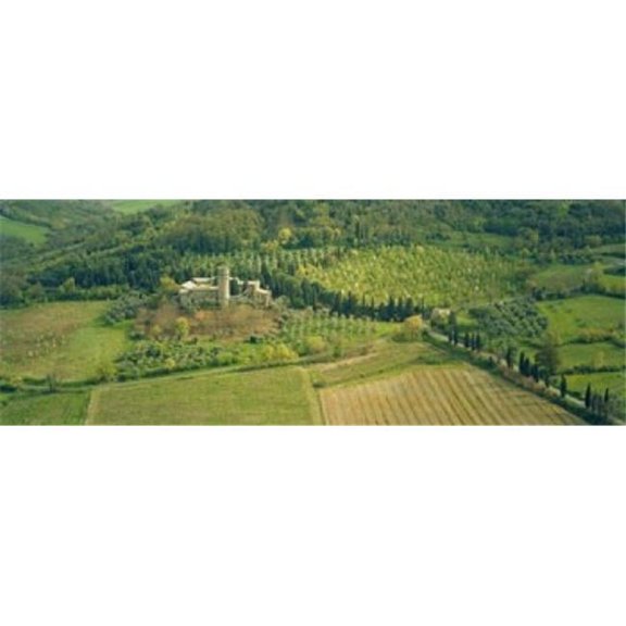 Panoramic Images PPI129310L Aerial view of a hotel Hotel La Badia Di Orvieto Orvieto Umbria Italy Poster Print by Panoramic Images - 36 x 12