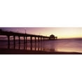 thumbnail image 1 of Panoramic Images PPI129408L Silhouette of a pier  Manhattan Beach Pier  Manhattan Beach  Los Angeles County  California  USA Poster Print by Panoramic Images - 36 x 12, 1 of 1
