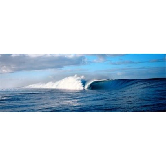 Panoramic Images PPI130959L Waves splashing in the sea Poster Print by Panoramic Images - 36 x 12