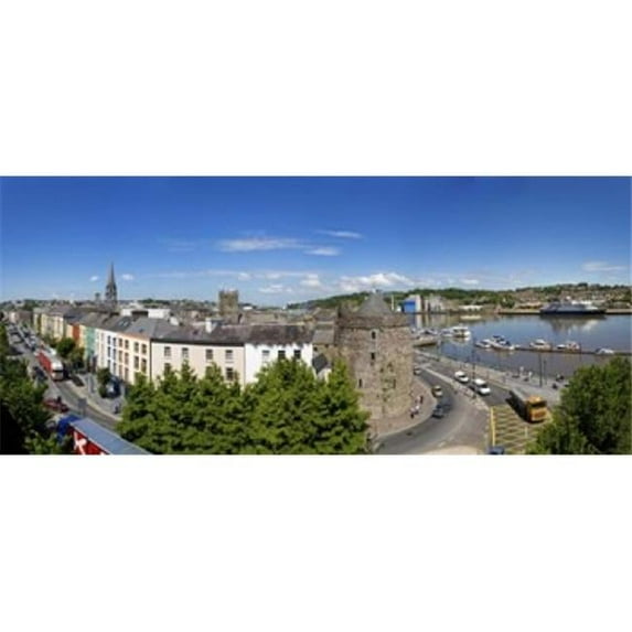 Panoramic Images PPI131933L Quayside Reginalds Tower River Suir Waterford City County Waterford Republic of Ireland Poster Print by Panoramic Images - 36 x 12