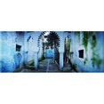 thumbnail image 1 of Panoramic Images PPI135347S Painted Wall of Medina Chefchaouen Morocco Poster Print, 15 x 6, 1 of 1