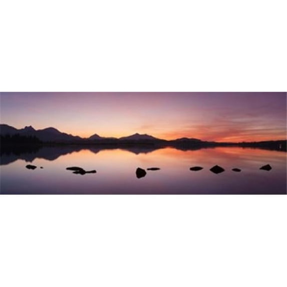 Panoramic Images PPI137855L Lake Hopfensee at sunset Ostallgau Bavaria Germany Poster Print by Panoramic Images - 36 x 12
