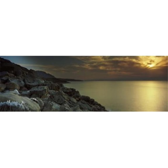 Panoramic Images PPI138070L Sunset over the dead sea Arabah Jordan Poster Print by Panoramic Images - 36 x 12