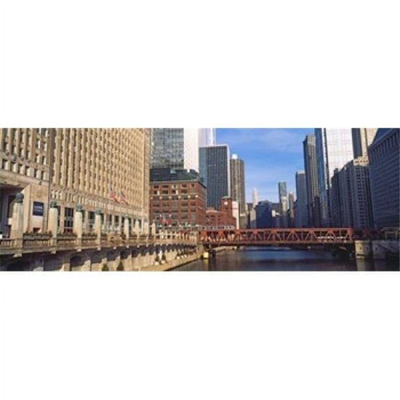 Panoramic Images PPI143698L Building at the waterfront Merchandise Mart Chicago River Chicago Cook County Illinois USA Poster Print by Panoramic Images - 36 x 12
