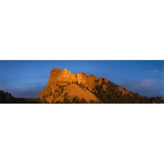Panoramic Images PPI144516L Low angle view of a monument Mt Rushmore National Monument Rapid City South Dakota USA Poster Print by Panoramic Images - 36 x 12