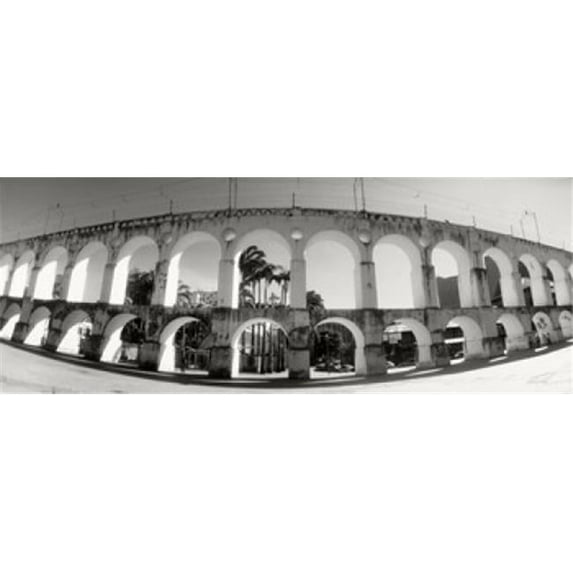 Panoramic Images PPI149541S Carioca Aqueduct Lapa Rio De Janeiro Brazil Poster Print, 15 x 6