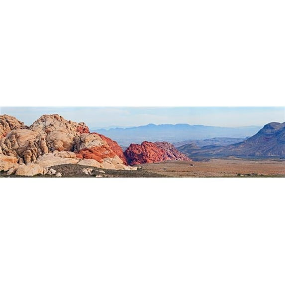 Panoramic Images PPI151169L Rock Formations On A Landscape Red Rock Canyon National Conservation Area Nevada USA Poster Print, 48 x 12