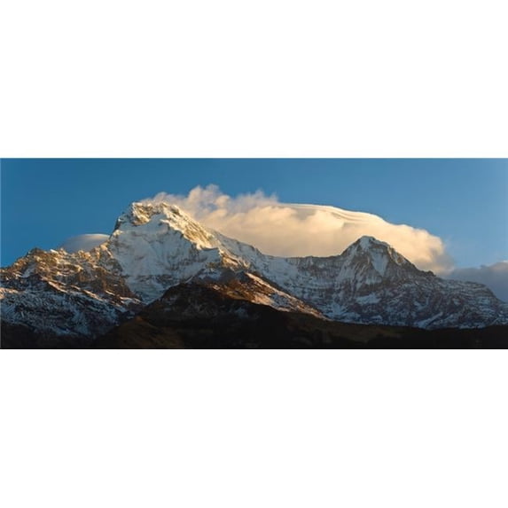 Panoramic Images PPI153634L Snowcapped Mountains Hiunchuli Annapurna Range Himalayas Nepal Poster Print, 36 x 12