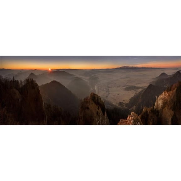 Panoramic Images PPI169410LARGE Tatra Mountains From Pieniny Mountains At Sunrise Poland Poster Print, 12 x 30 - Large