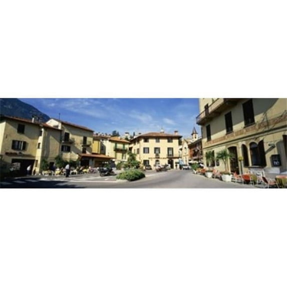 Panoramic Images PPI22951L Tourists Sitting At An Outdoor Cafe Menaggio Italy Poster Print by Panoramic Images - 36 x 12