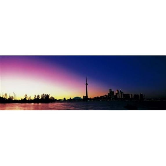 Panoramic Images PPI25433L Skyline CN Tower SkyDome Toronto Ontario Canada Poster Print by Panoramic Images - 36 x 12