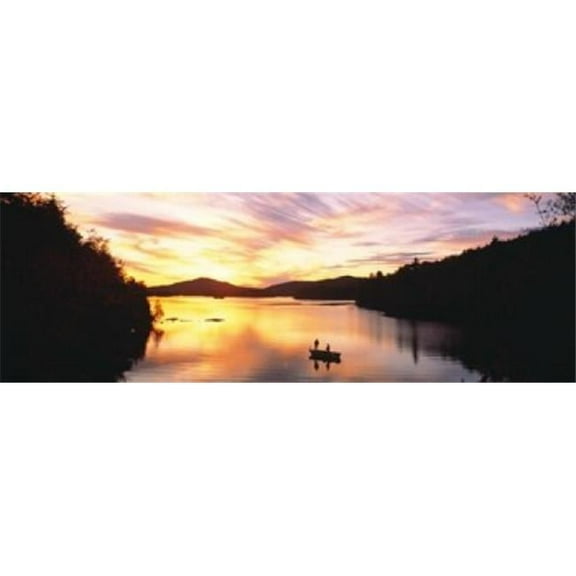 Panoramic Images PPI27369S Sunset Saranac Lake Franklin Co Adirondack Mtns Ny USA Poster Print, 18 x 6