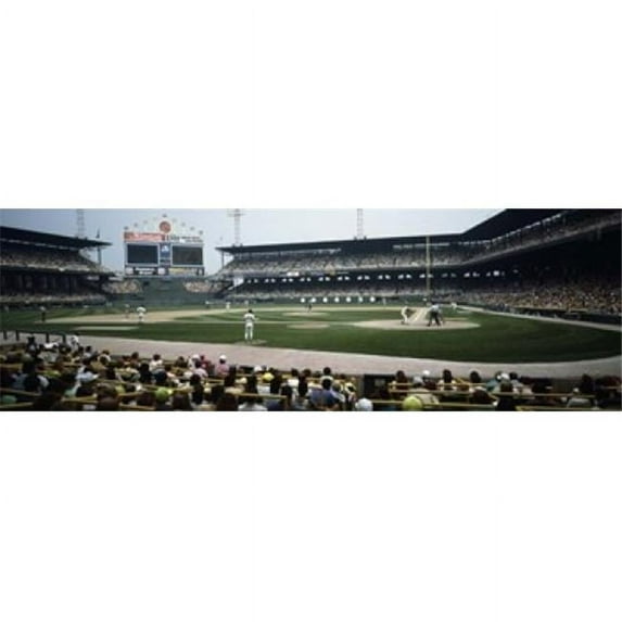 Panoramic Images PPI32736L Spectators watching a baseball match in a stadium U.S. Cellular Field Chicago Cook County Illinois USA Poster Print by Panoramic Images - 36 x 12