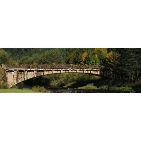 Panoramic Images PPI35017L Bridge in a forest  Black Forest  Germany Poster Print by Panoramic Images - 36 x 12