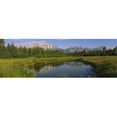 thumbnail image 1 of Panoramic Images PPI48449L Reflection of a mountain in a lake  Grand Teton National Park  Wyoming  USA Poster Print by Panoramic Images - 36 x 12, 1 of 1