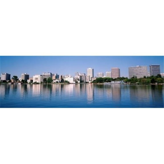 Panoramic Images PPI49419S Panoramic View of The Waterfront & Skyline Oakland California USA Poster Print, 18 x 6