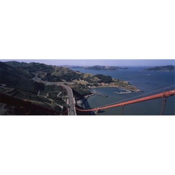 Panoramic Images PPI57526L High angle view of a suspension bridge Golden Gate Bridge San Francisco California USA Poster Print by Panoramic Images - 36 x 12