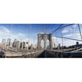 thumbnail image 1 of Panoramic Images PPI58563L Railings of a bridge  Brooklyn Bridge  Manhattan  New York City  New York State  USA  - pre Sept. 11  2001 Poster Print by Panoramic Images - 36 x 12, 1 of 1