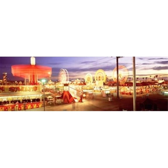 Panoramic Images PPI64536S Ferris Wheel in An Amusement Park Arizona State Fair Phoenix Arizona USA Poster Print, 18 x 6