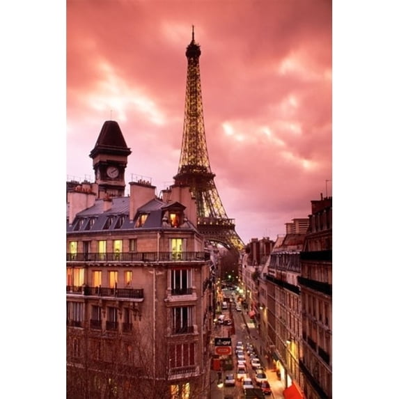 Panoramic Images PPI66730L Eiffel Tower Paris France Poster Print by Panoramic Images - 12 x 36