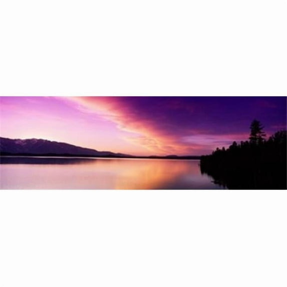 Panoramic Images PPI67518L Sunset Jackson Lake Grand Teton National Park WY USA Poster Print by Panoramic Images - 36 x 12