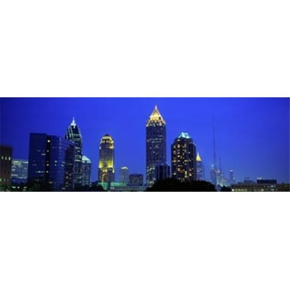 Panoramic Images PPI68251L Evening Atlanta Georgia USA Poster Print by Panoramic Images - 36 x 12