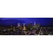 Panoramic Images PPI71296L Skyscrapers lit up at night  City Of Los Angeles  California  USA Poster Print by Panoramic Images - 36 x 12