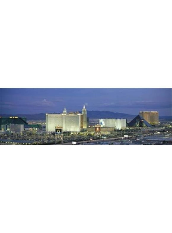 Panoramic Images PPI71352L Dusk The Strip Las Vegas NV Poster Print by Panoramic Images - 36 x 12