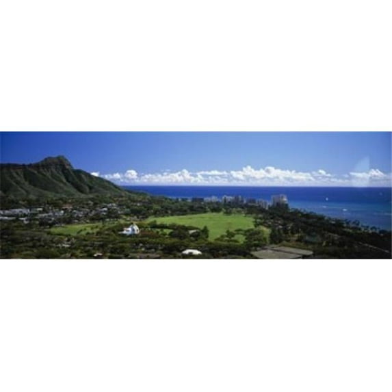 Panoramic Images PPI76161L Waikiki Oahu HI USA Poster Print by Panoramic Images - 36 x 12