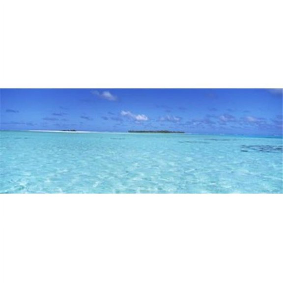 Panoramic Images PPI77255L Island in the ocean Maina Cook Islands Poster Print by Panoramic Images - 36 x 12