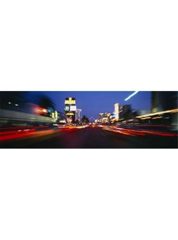 Panoramic Images PPI78933L The Strip at dusk  Las Vegas  Nevada  USA Poster Print by Panoramic Images - 36 x 12