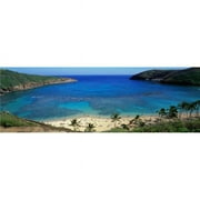 Panoramic Images PPI82480L Beach At Hanauma Bay Oahu Hawaii USA Poster Print, 36 x 12