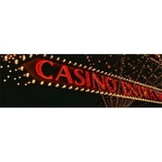 Panoramic Images PPI82996L Low angle view of neon sign  Las Vegas  Nevada  USA Poster Print by Panoramic Images - 36 x 12